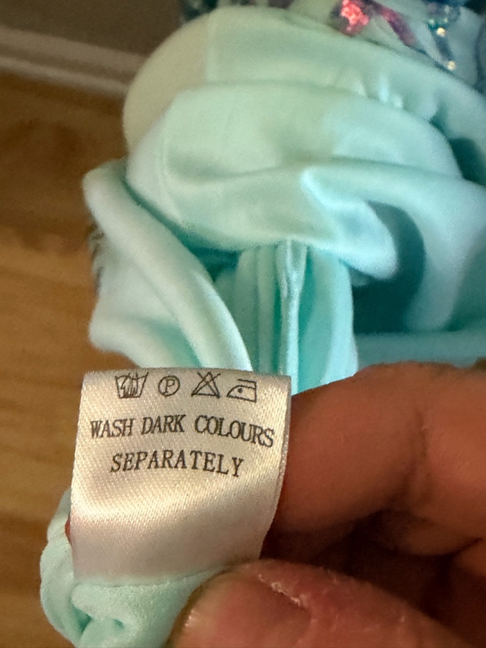 Women’s XL, Giffinsetti, Aqua & purple Iridescent Sequin Prom Dress - Picture 16 of 16